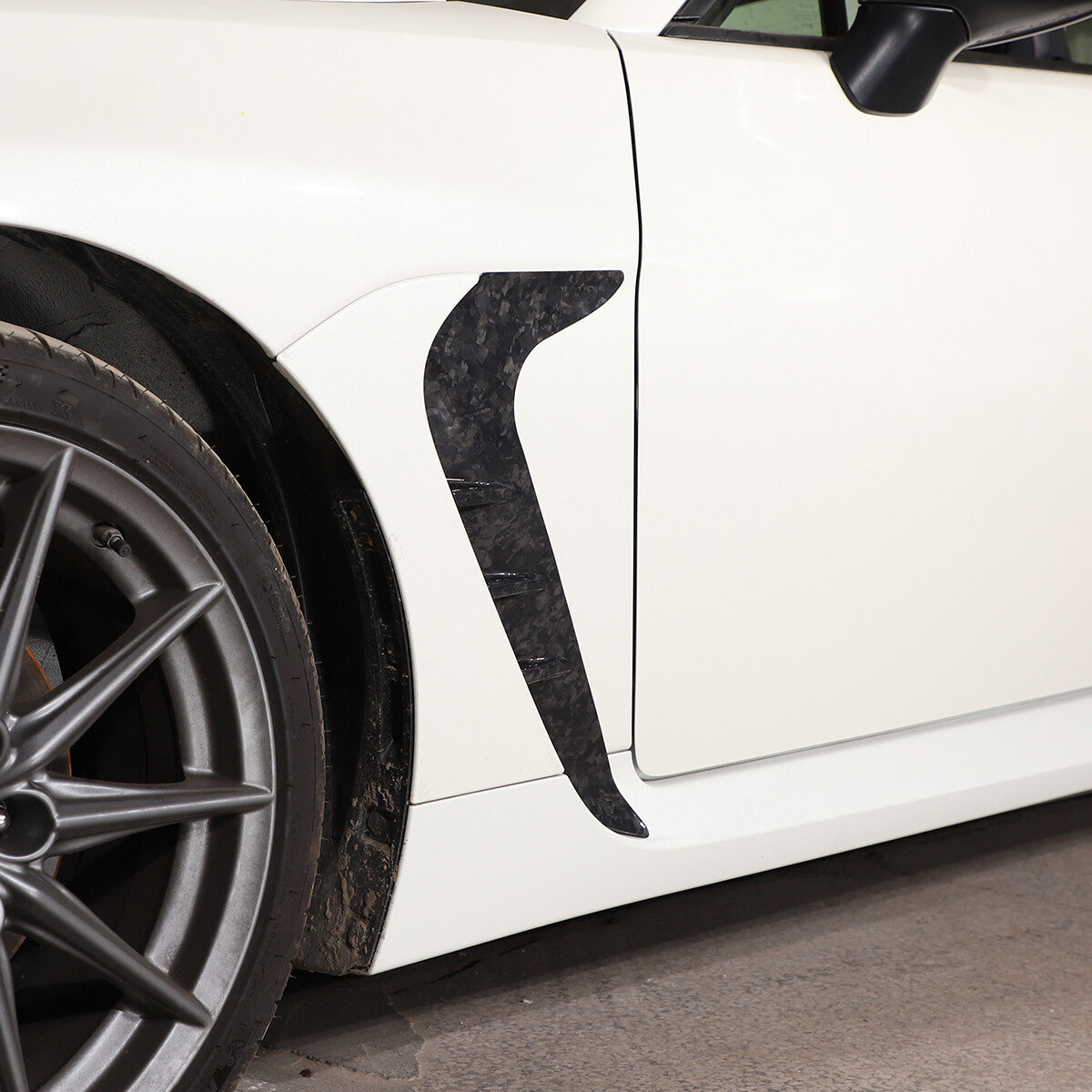Forged Carbon Front Side Fender Air Outlet Trim For Toyota GR86 Subaru BRZ 2022+ 7