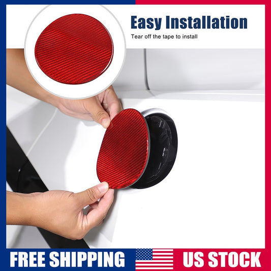 Replacement Red Real Carbon Fiber Fuel Tank Cap Lid Cover For Corvette C8 20+ US 1