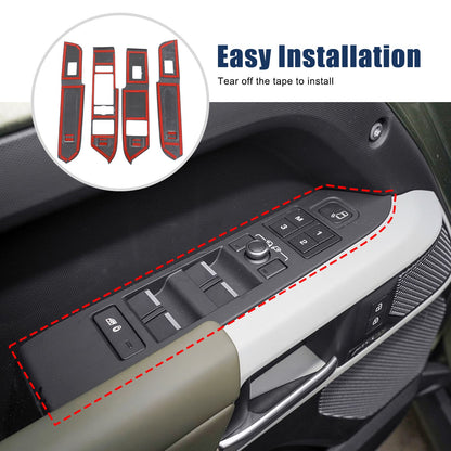 Real Carbon Fiber Window Lift Switch Trim For Land Rover Defender 110 L663 20-23 14