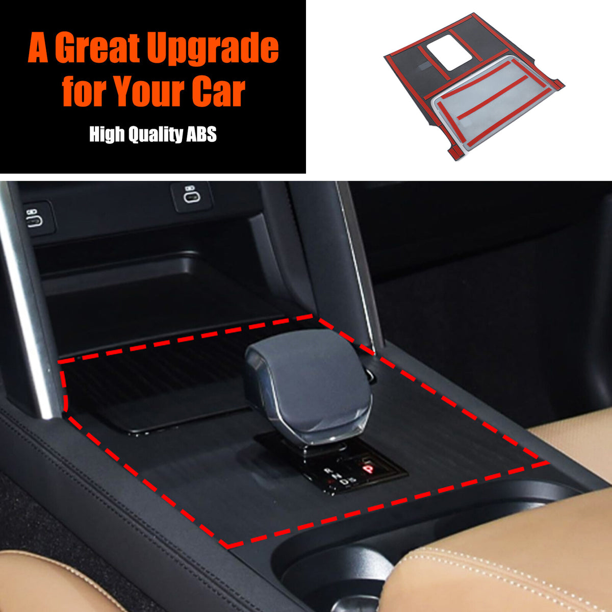 Glossy Black Center Console Gear Panel Trim For LR Discovery Sport L550 24+ 8