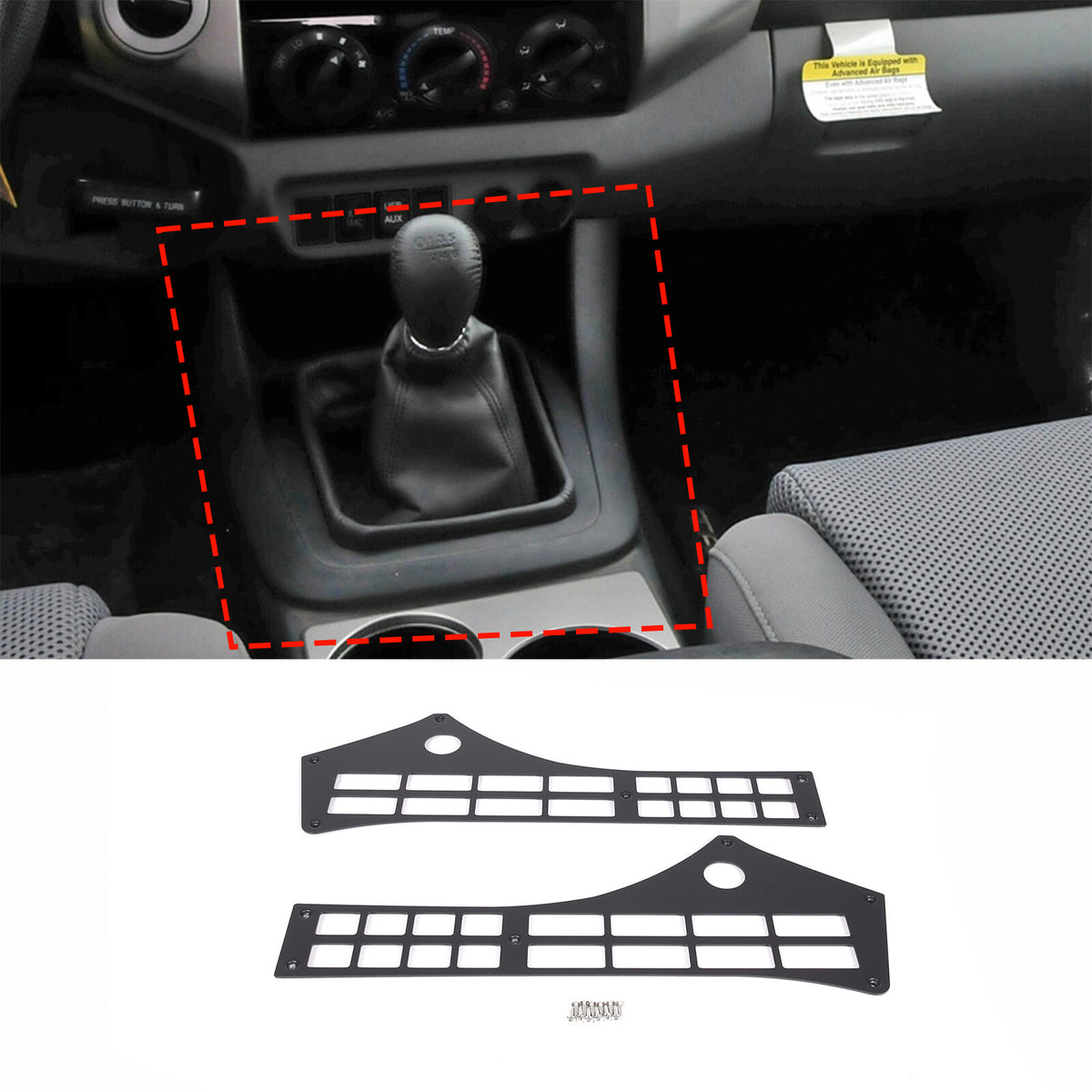 Interior Storage Molle Panel Center Console Organizer For Toyota Tacoma 05-15 4