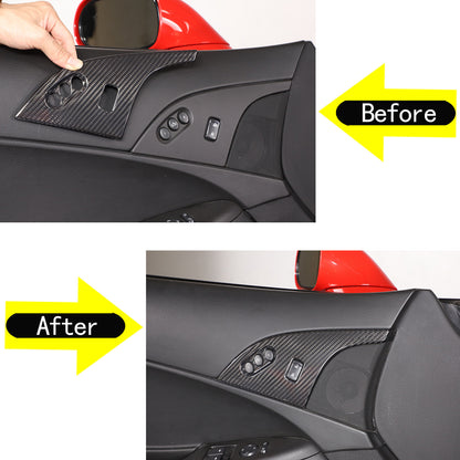 Real Dry Carbon Fiber Full Interior Set Decor Trim Kit for Corvette C6 2005-13 - Styles 1-5 56