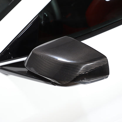 For C8 Corvette Stingray Z06 20-26 Carbon Side Mirror Cover Lower Base Set US 12