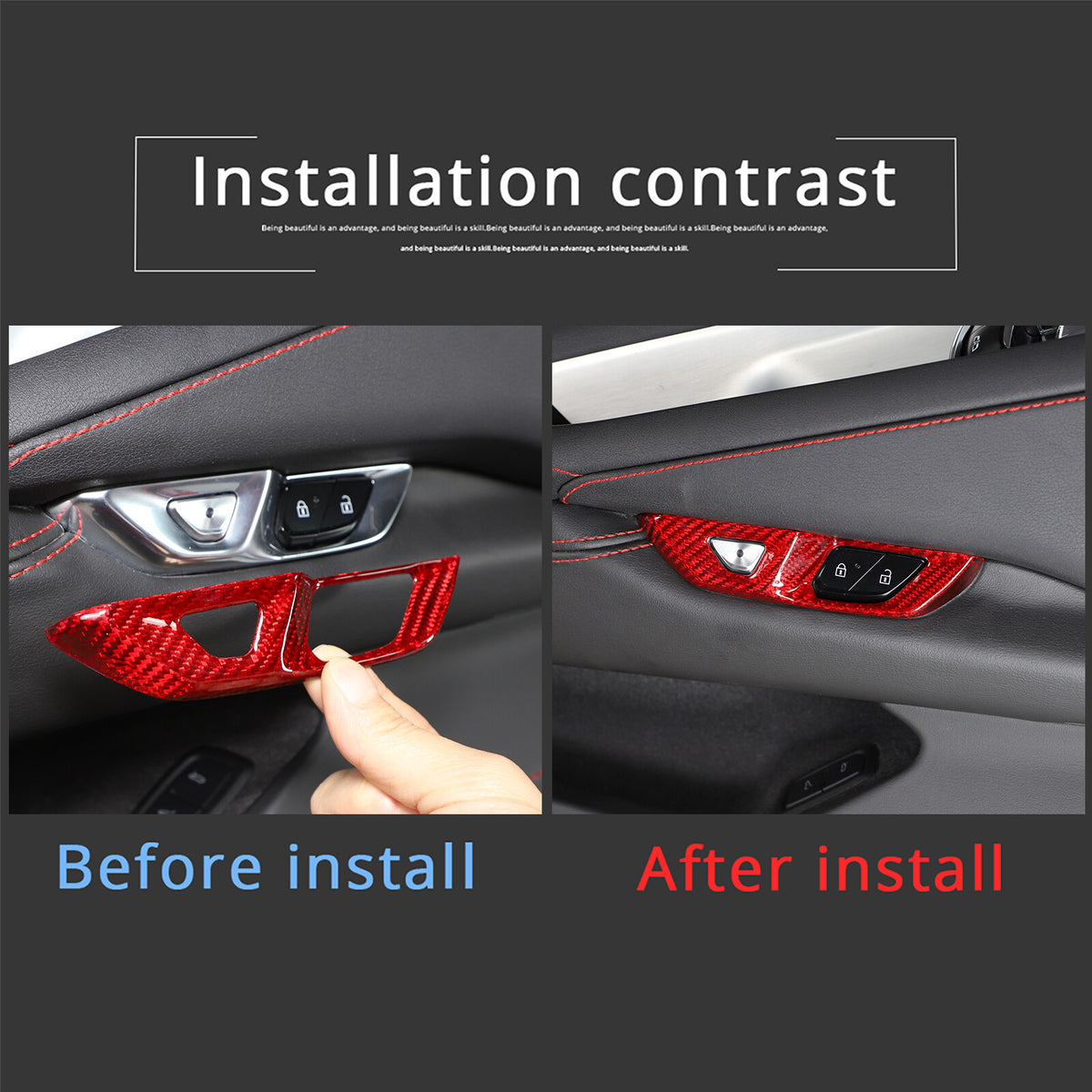 Red Real Carbon Fiber Interior Full Decor Cover Trim Kit for Corvette C8 2020-25 - Variants 1-5 27