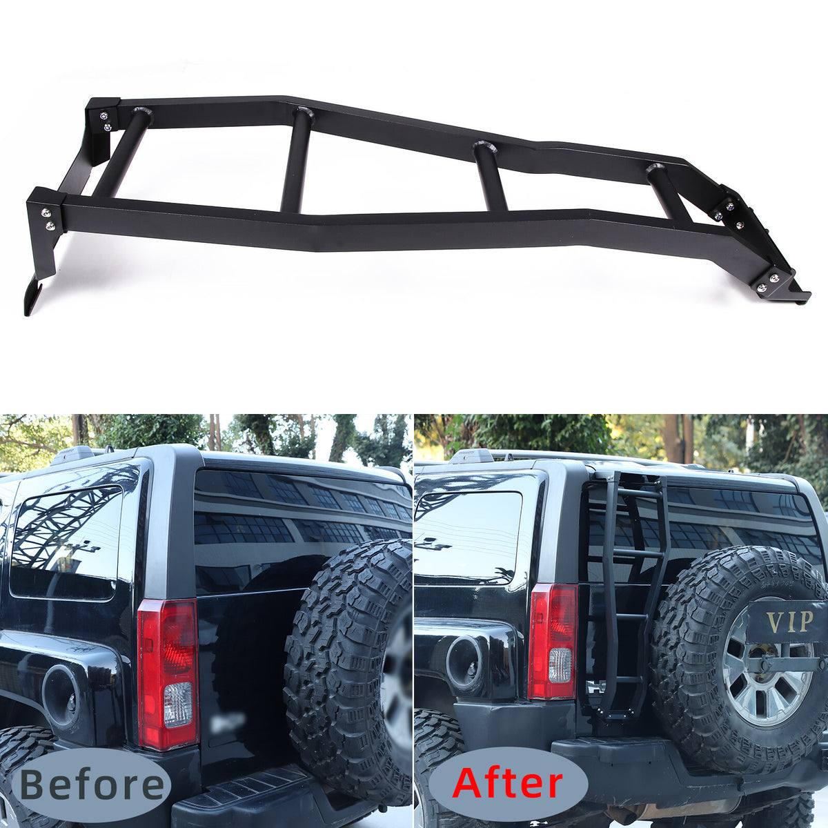 Back Rear Roof Ladder Tailgate Driver Side Rack Basket For Hummer H3 2005-09 US 7