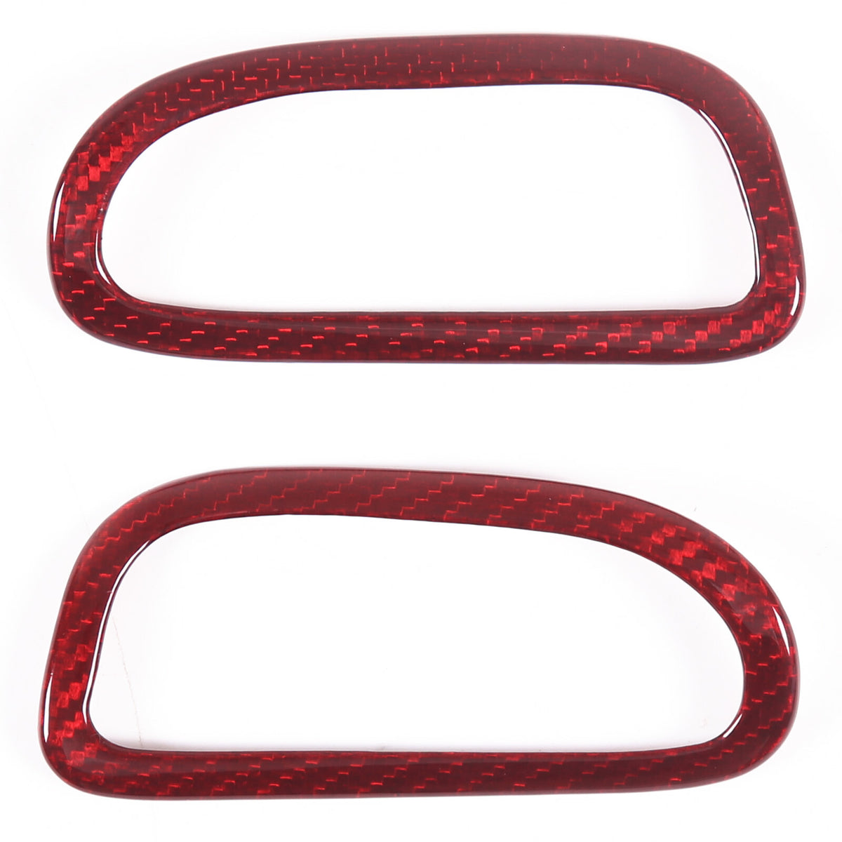Red Carbon Fiber Interior A-pillar Speaker Frame Trim For Corvette C6 2005-2013 12