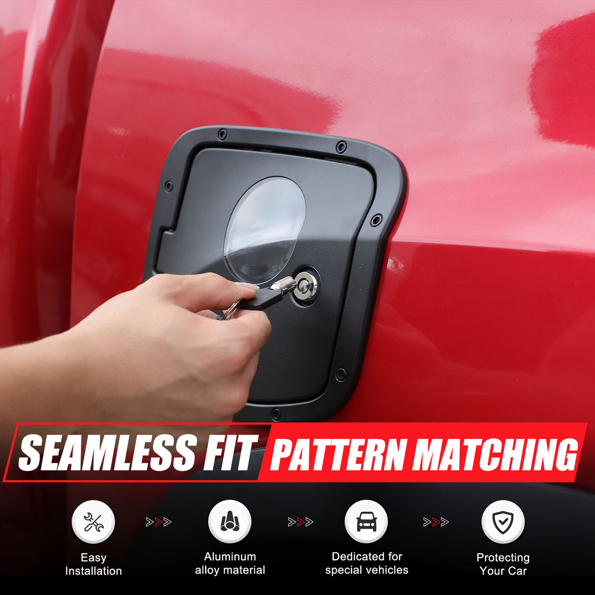 7 Styles Door Fuel Tank Cover W/ Lock Gas Cap Tank Trim For Toyota Tacoma 16-22 16