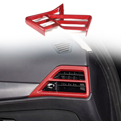 Red Real Carbon Fiber Side Air Vent Trim Cover For BMW 3 Series 2025+ 9