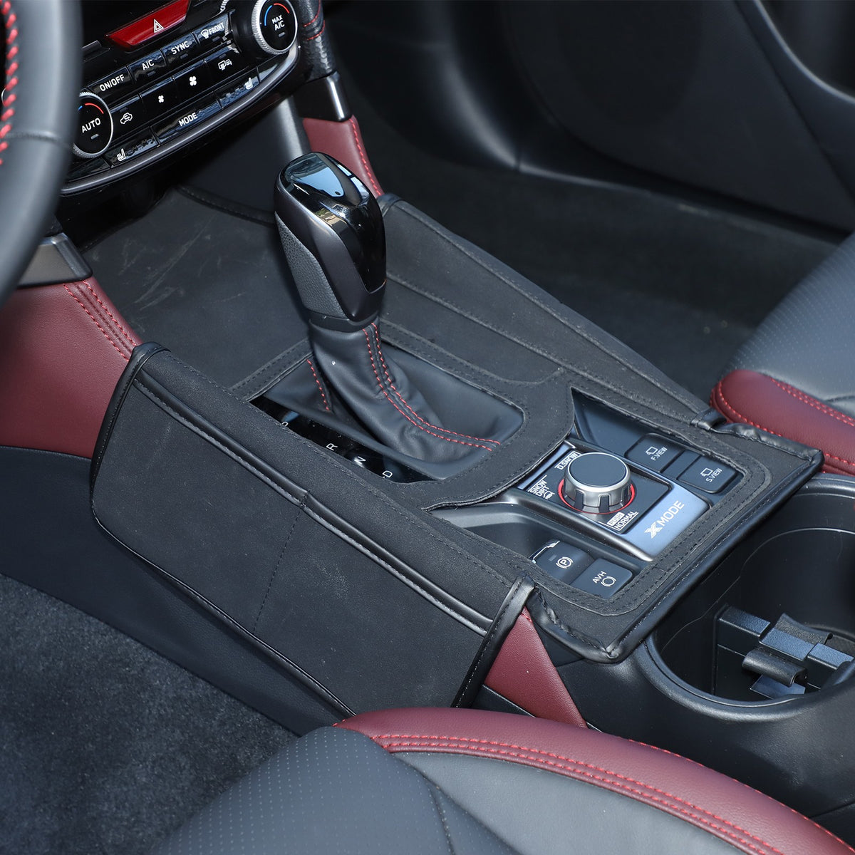 Suede Cloth Center Console Gear Shift Trim Cover For Subaru Forester SK 19-24 US 10