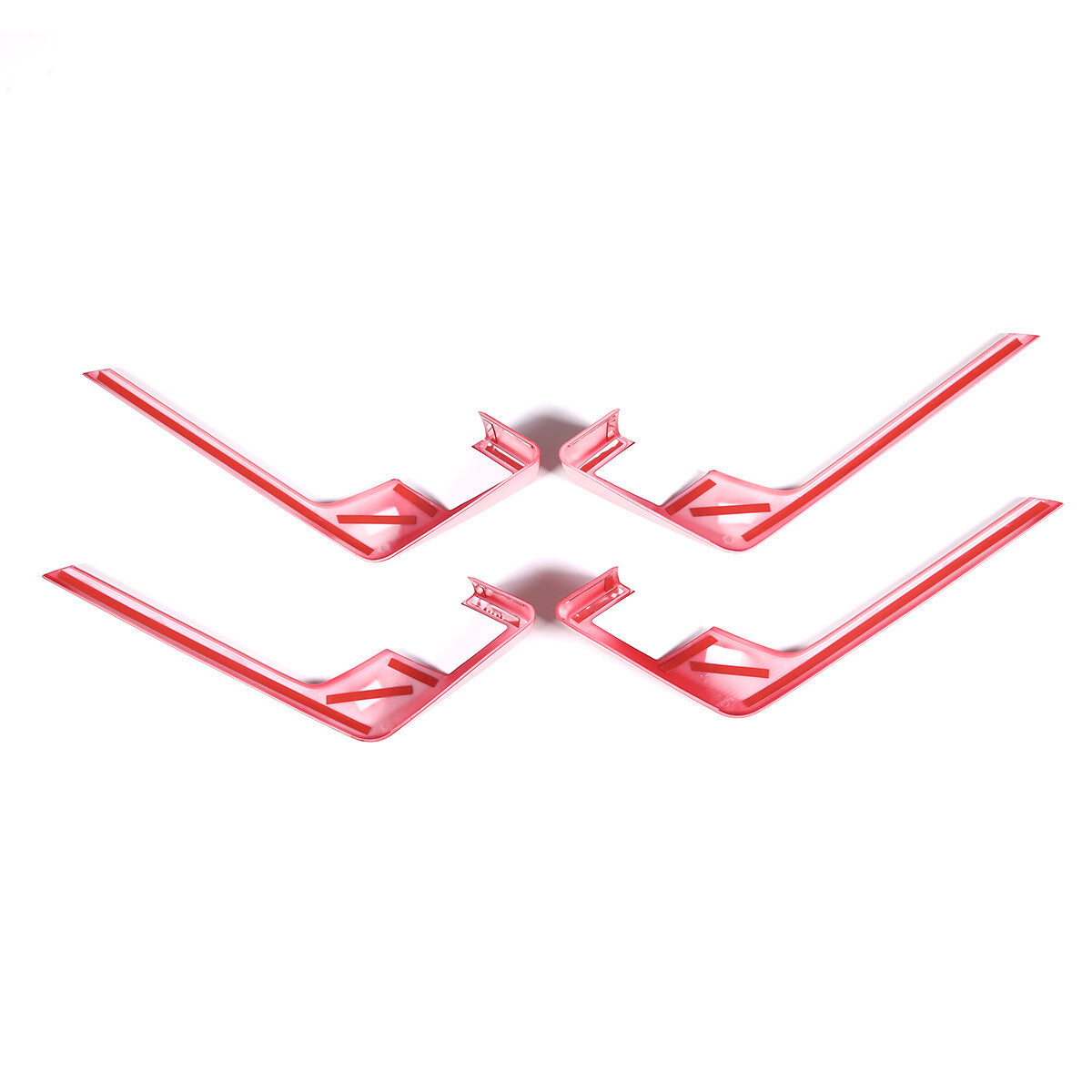 For Toyota Tundra 2022-2026 Window Lift Botton Trim Frame ABS Red 4PCS US 11