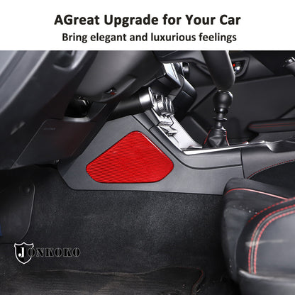 Red Real Carbon Fiber Interior Center Console Trim Set Kit For Subaru BRZ 22+ 52