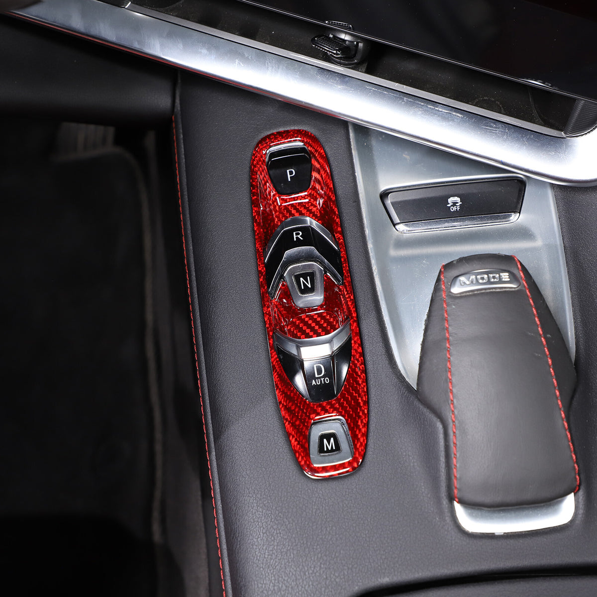 Red Real Carbon Fiber Full Interior Set Decor Trim Kit for Corvette C8 20-25 217