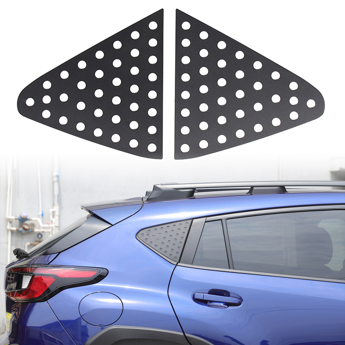 Exterior Rear Quarter Door Window Pillar Trim Kit For Subaru Crosstrek 2024+ 2