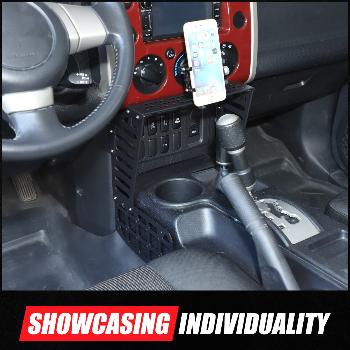 Off Road Center Console Molle Panel Device Mount For Toyota FJ Cruiser 07-21 12