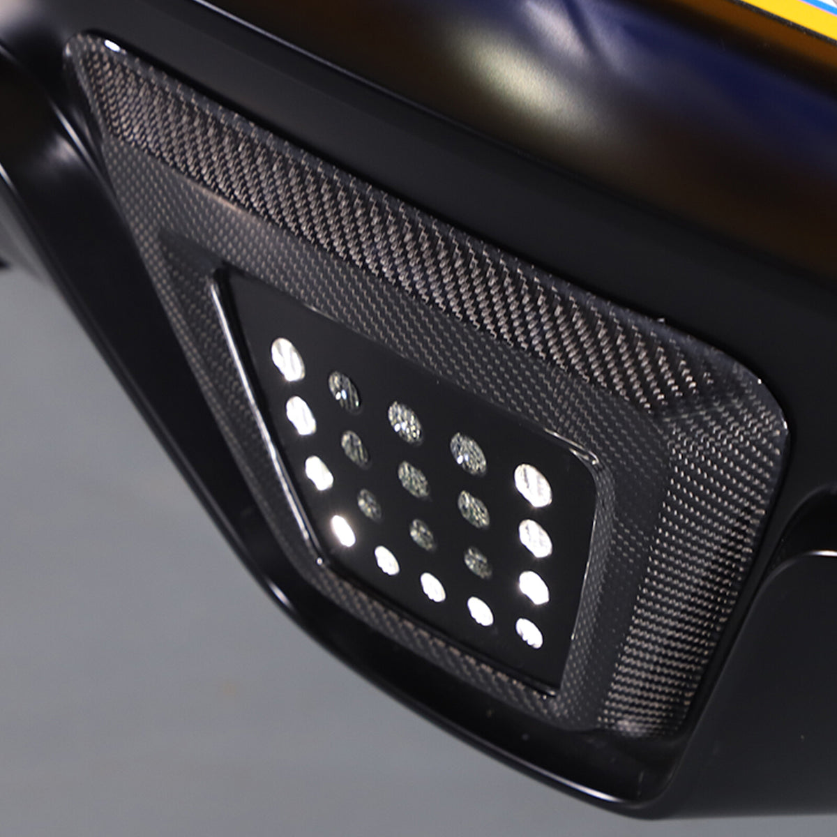Real Carbon fiber Rear lower Bumper brake light frame For Toyota Supra 2019-24 14