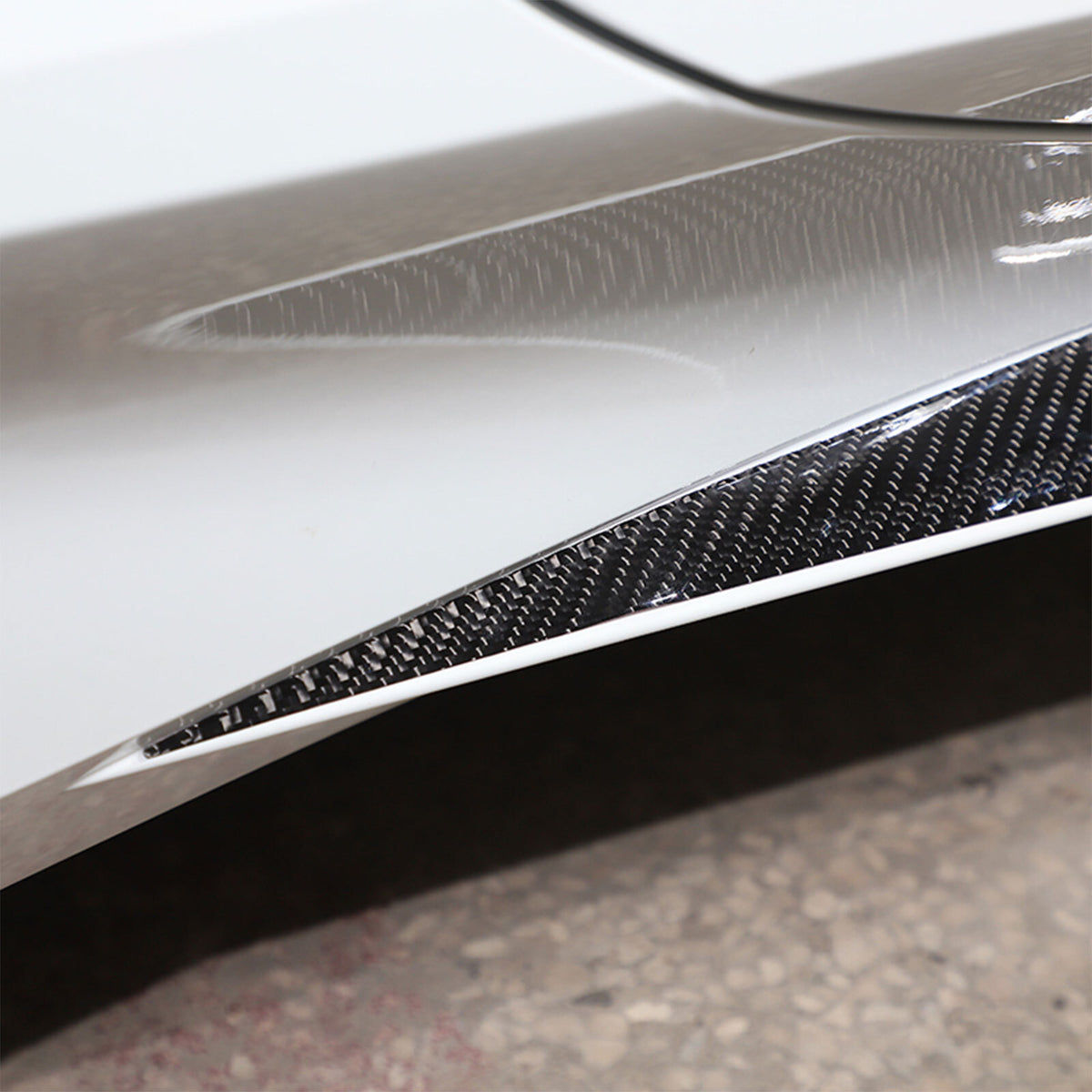 4PCS Soft Carbon Fiber Side Skirt Body Protector Trim For Corvette C8 2020-26 US 5