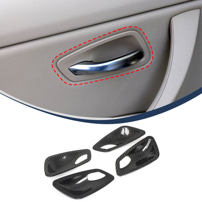 Real Carbon Fiber Inner Interior Door Bowl Trim For BMW 3 Series E90 2005-2012 17