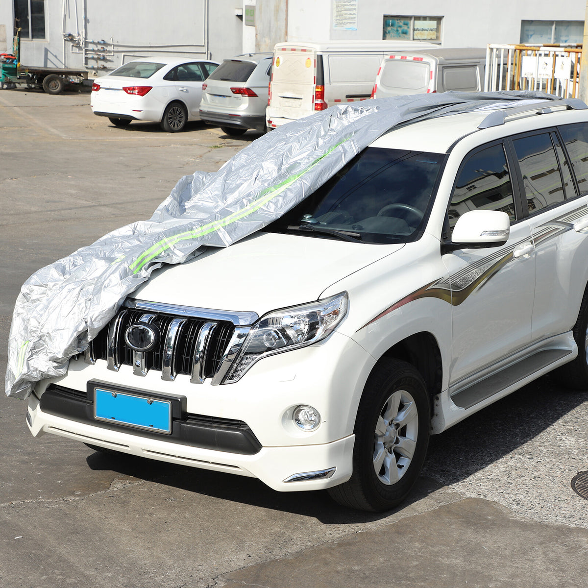 Car Cover Waterproof Heat Sun Dust Cover For Toyota Land Cruiser Prado 2010-23 8