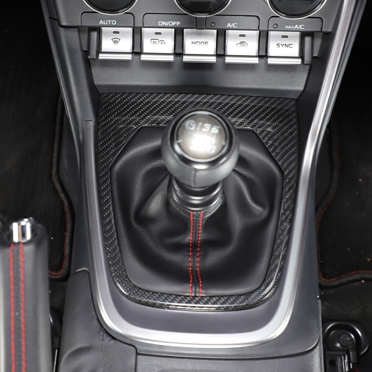 Real Dry Carbon Fiber Center Gear Panel Trim Kit For Toyota 86/Subaru BRZ MT 22+ 7