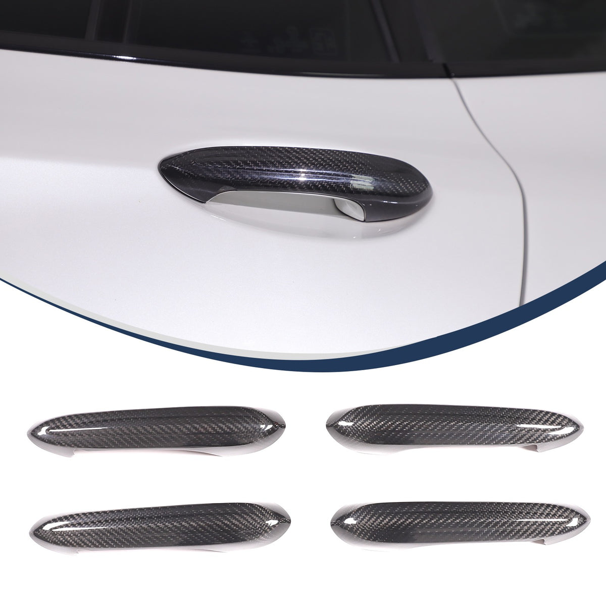 Real Carbon Fiber Exterior Outer Door Handle Cover Trim For BMW X3 G01 2018-2023 20