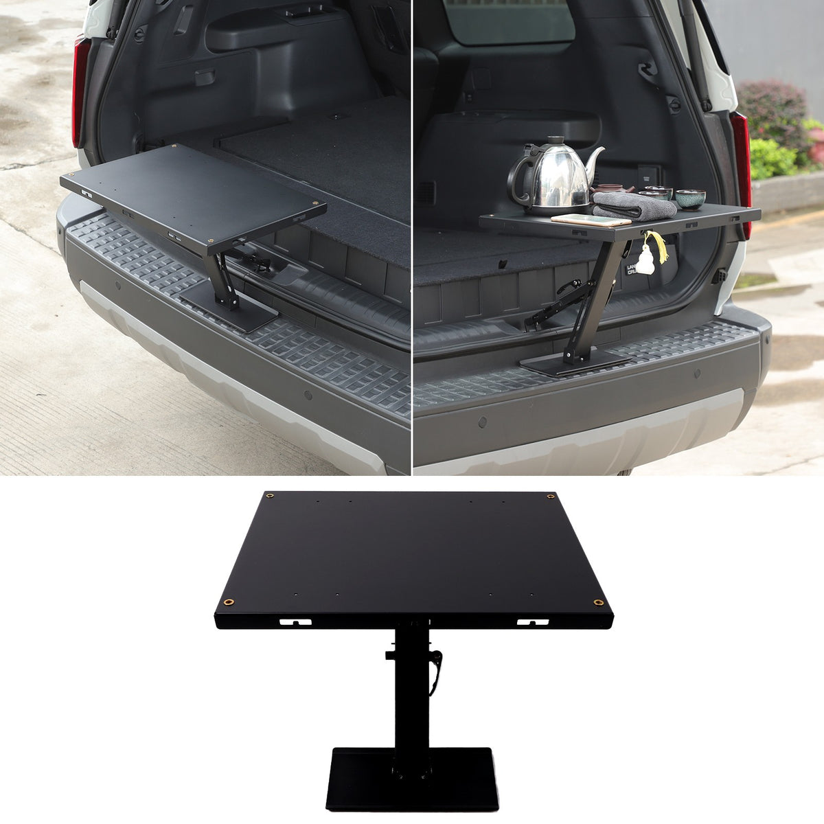 Car Camping Portable Trunk Lock Latch Table For Toyota LC250 Prado 2024+ 14