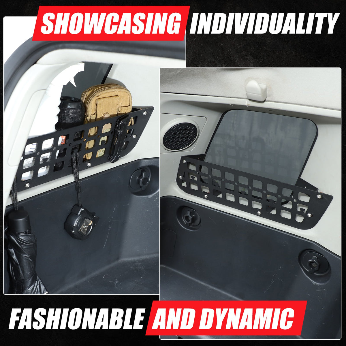 Trunk Left & Right Side Window Storage Molle Panel For Toyota FJ Cruiser 07-21 7