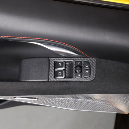 Matte Real Carbon fiber Window Lift Switch Button Trim For Lotus EMIRA 2021-2025 12