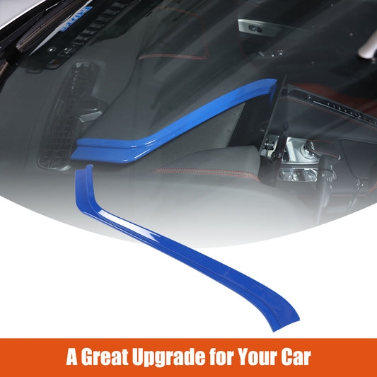 ABS Blue Interior Navigation Screen Rear Trim Cover For Corvette C8 2020-2025 1