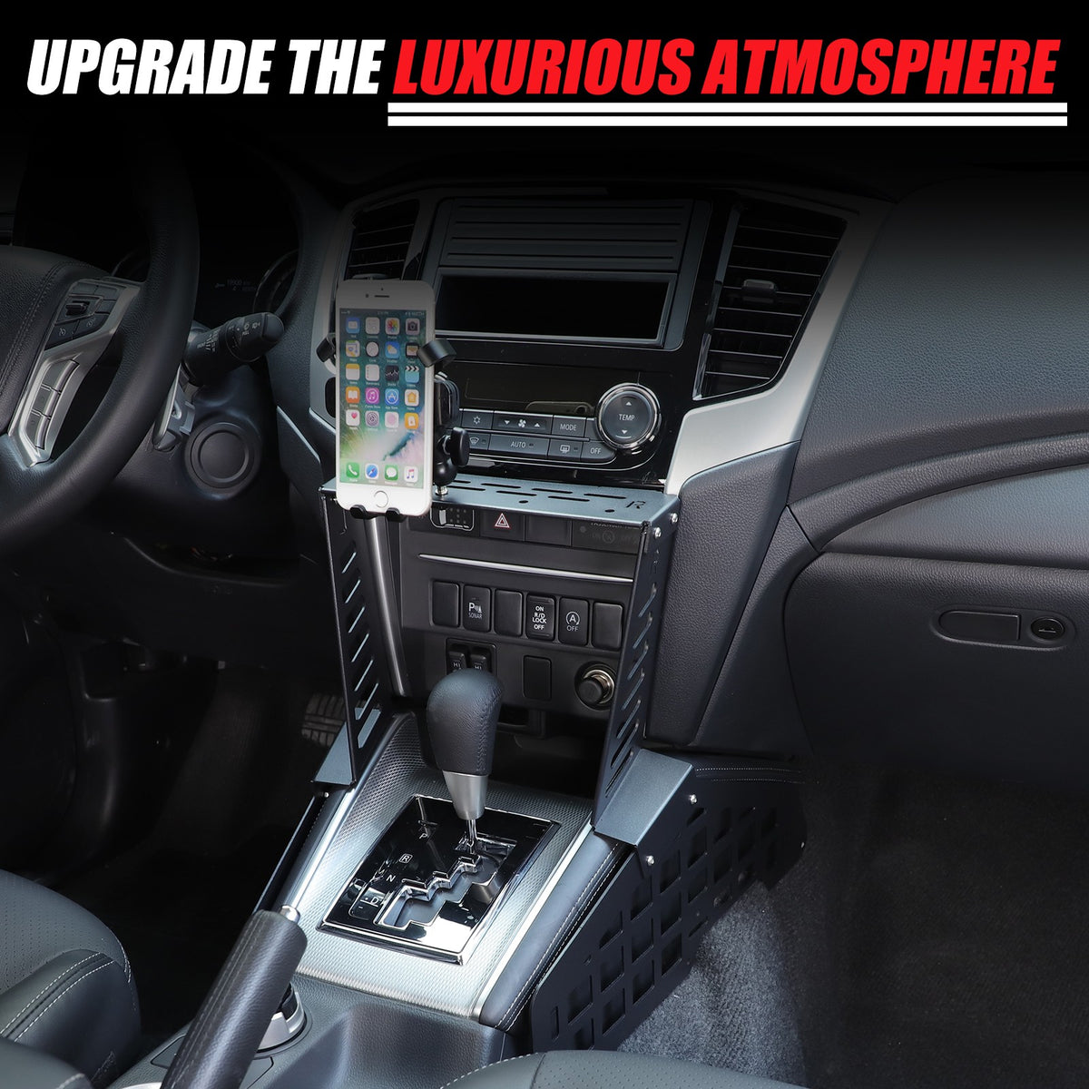 Center Console Molle Panel Digital Device Mount For Mitsubishi L200 Triton 19-23 14
