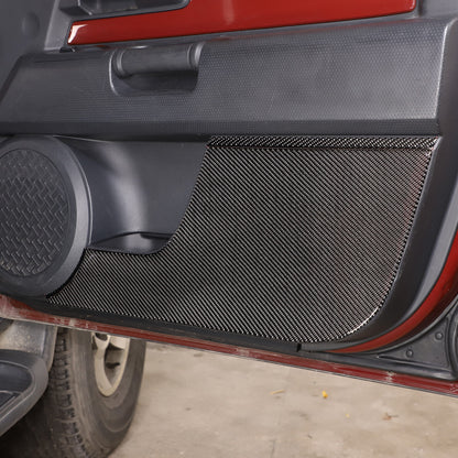 Carbon Fiber Front Door Anti-kick Panel Sticker For Toyota FJ Cruiser 2007-2021 7