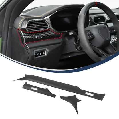 Matte Real Dry Carbon Fiber Center Console Panel Trim For Lamborghini URUS 18-23 1