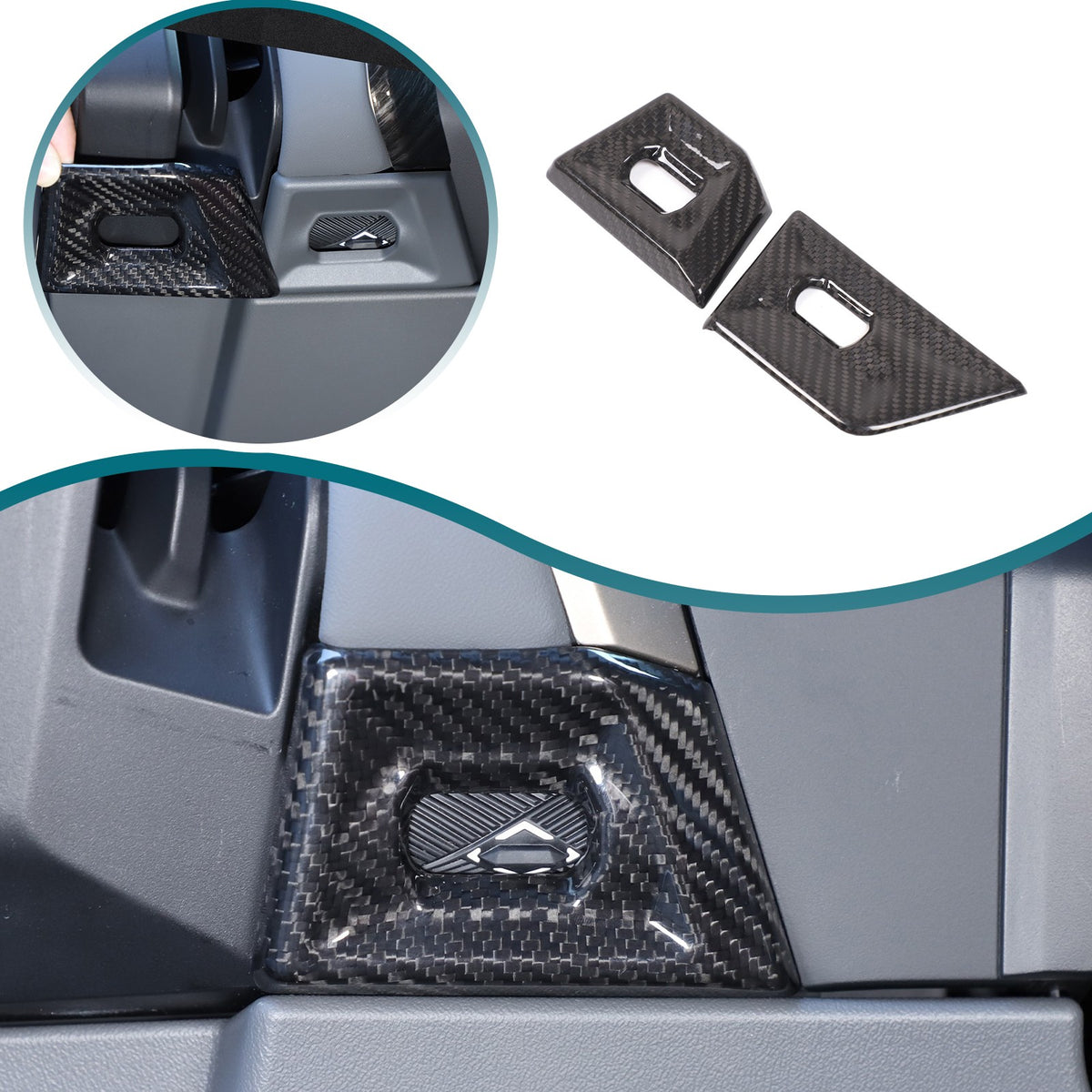 Real Carbon Fiber Dash Side Air Vent Trim Cover For BMW X3 G45 2025+ 1
