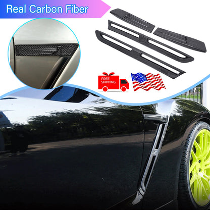 Fit for Nissan GT-R GTR 2008-2022 REAl Carbon Side Fender Vent Fins Cover Trim 1