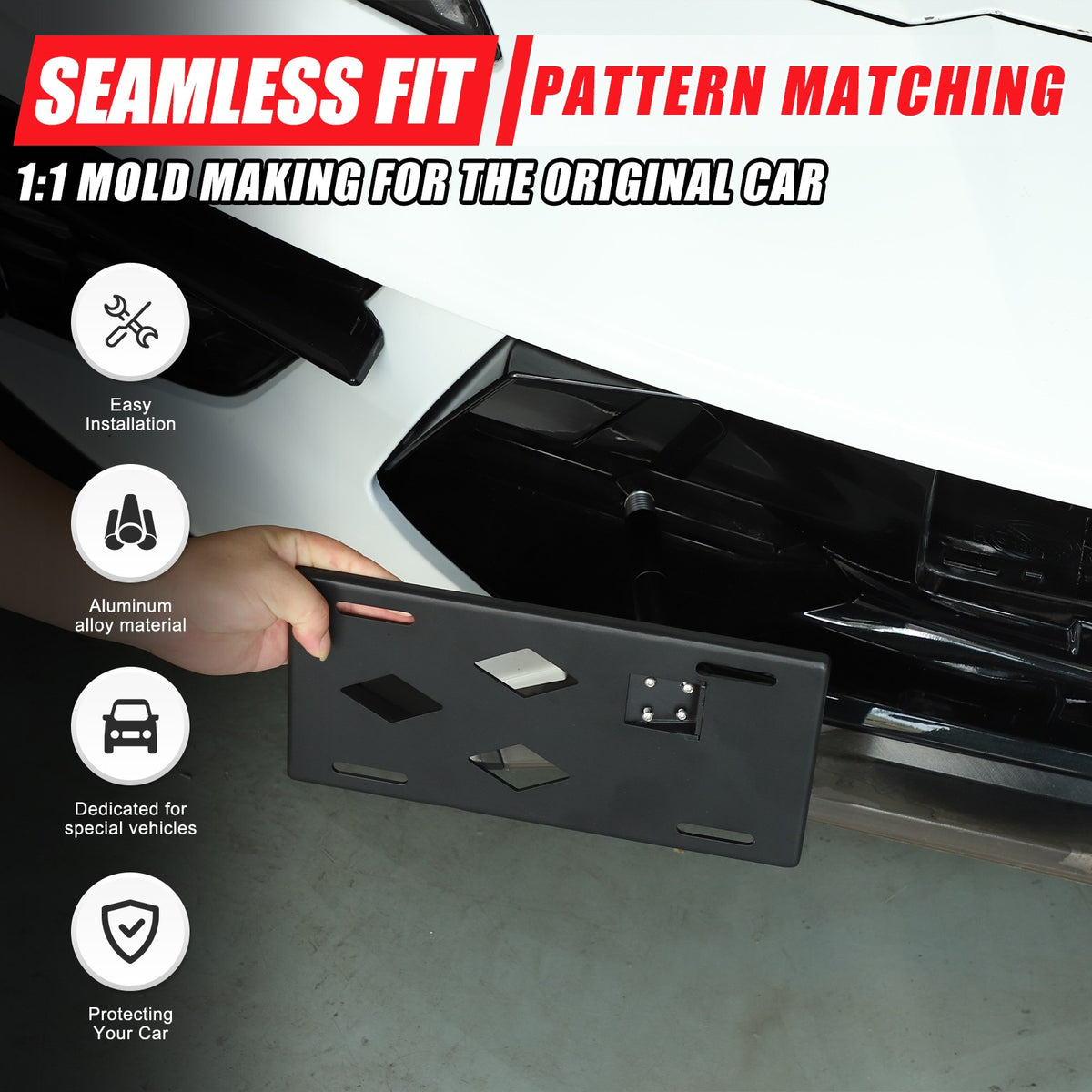 Front License Plate Side Mount Bracket US Version For Corvette C8 2020+ 5