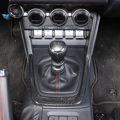 For Subaru BRZ 2022 Center Control Console Gear Shifter Trim Frame Carbon Fiber 11