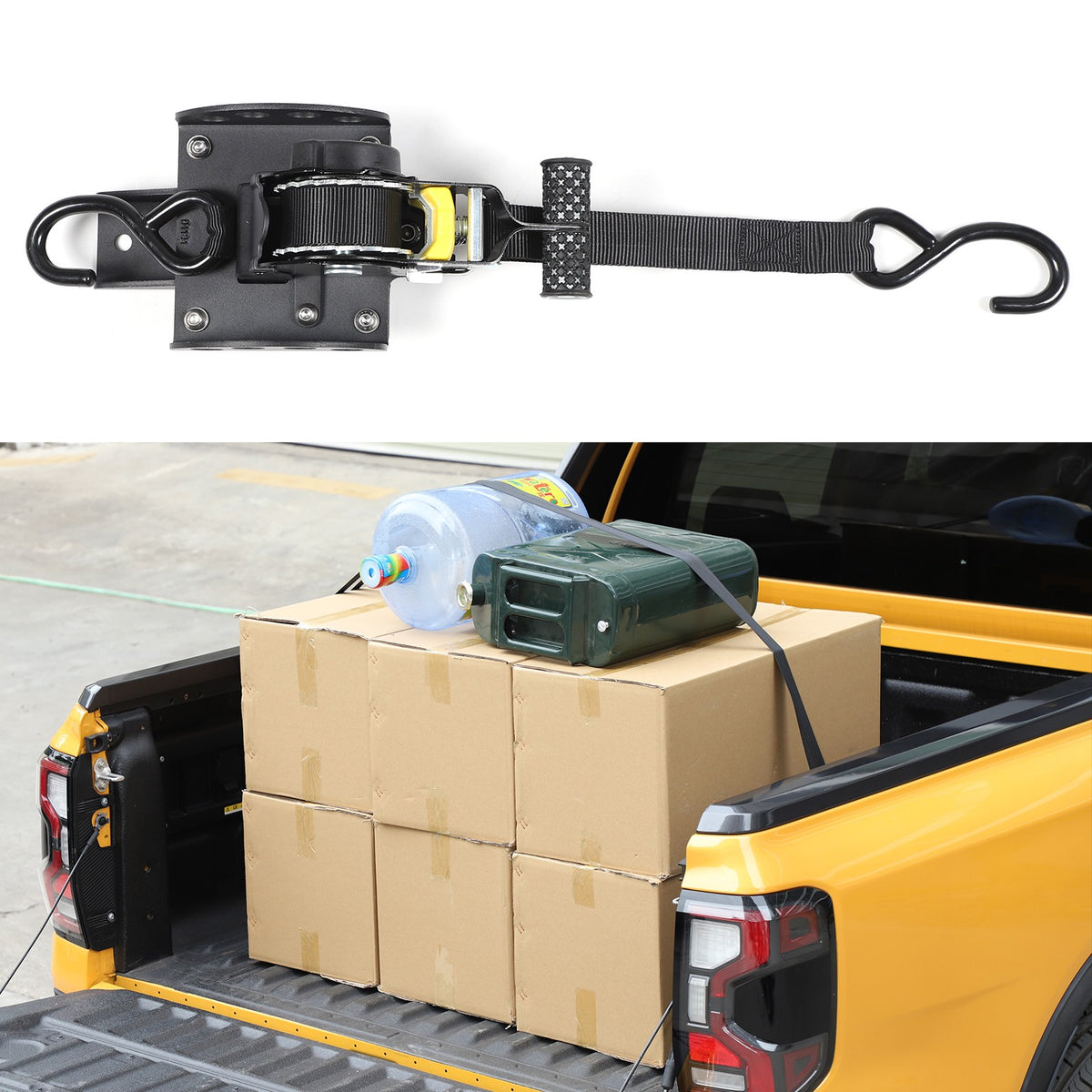 Carbon Steel Truck Bed Tie Down Ratchet Strap Trim For Ford Ranger T9 2023+ 1