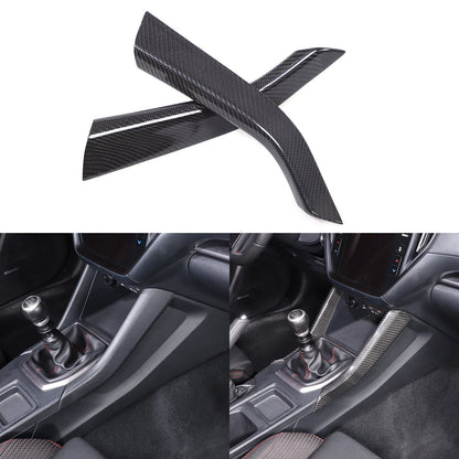 Real Carbon Fiber Side Gear Shift Box Cover Trim For Subaru WRX STI VB 2022-2024 6