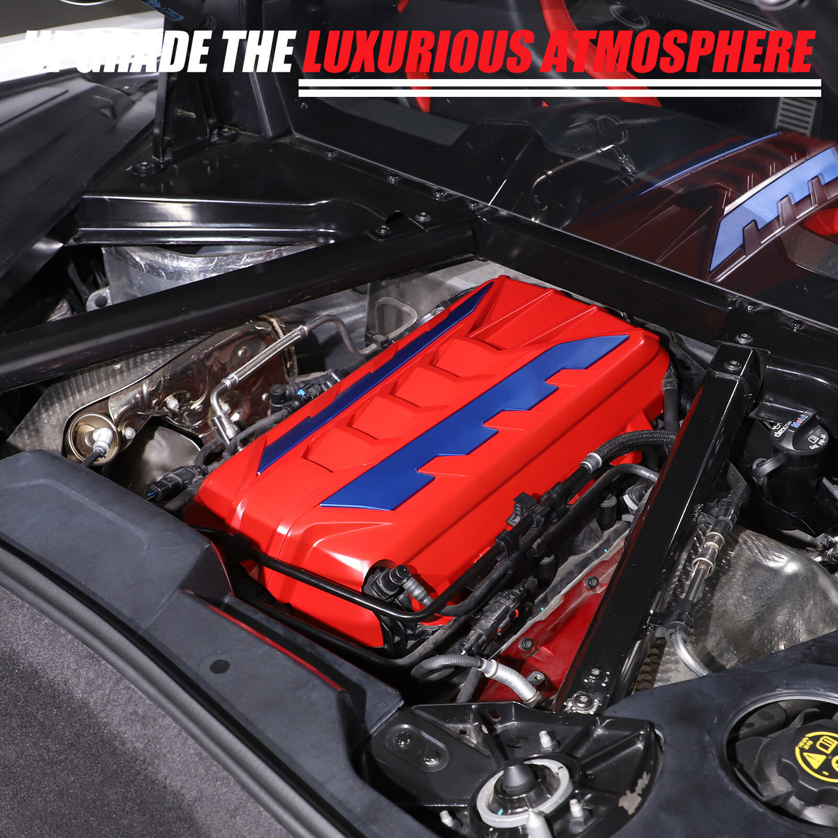 Engine Bay Panel Cover Trim in Edge Blue/Red/Black For Corvette Coupe C8 2020-26 - Styles 1-5 26