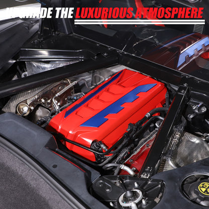 Engine Bay Panel Cover Trim in Edge Blue/Red/Black For Corvette Coupe C8 2020-26 - Styles 1-5 26