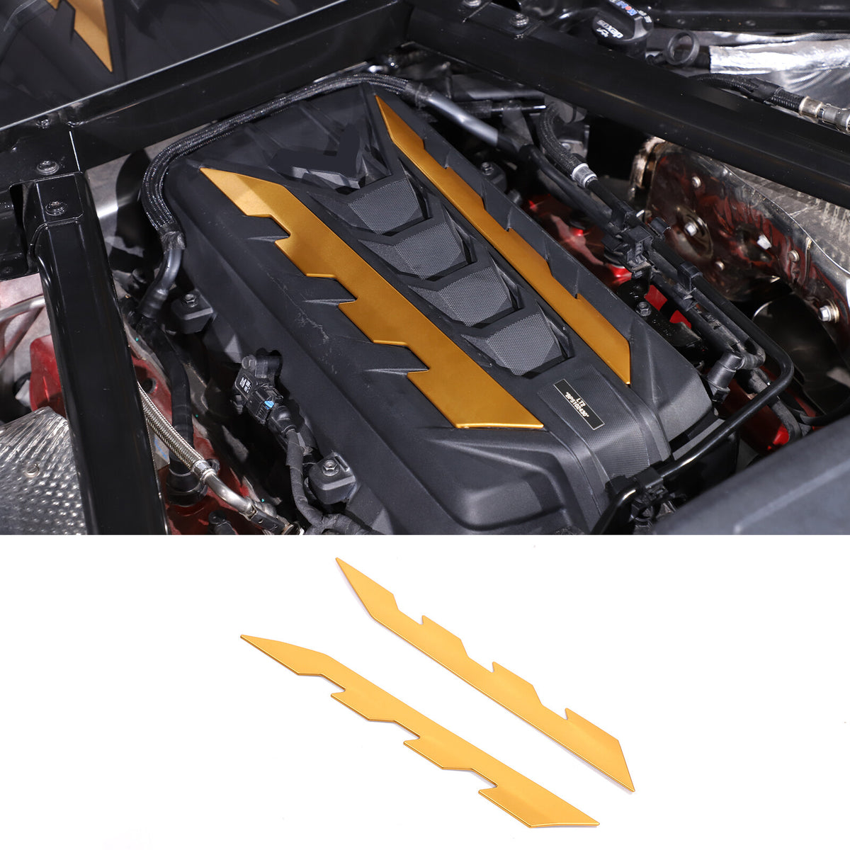 Aluminum Alloy Exterior Hood Engine License Plate Trim For Corvette C8 2020+ US - Variants 11-15 4