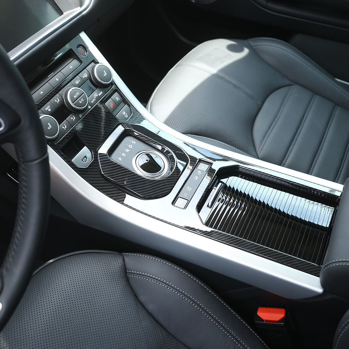 Carbon Fiber Center Console Gear Panel Trim For LR Range Rover Evoque 12-18 US 3