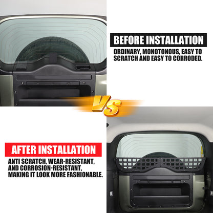 Alloy Tailgate Window Storage Fence Molle Panel Rack For LR Defender L663 2020+ 21