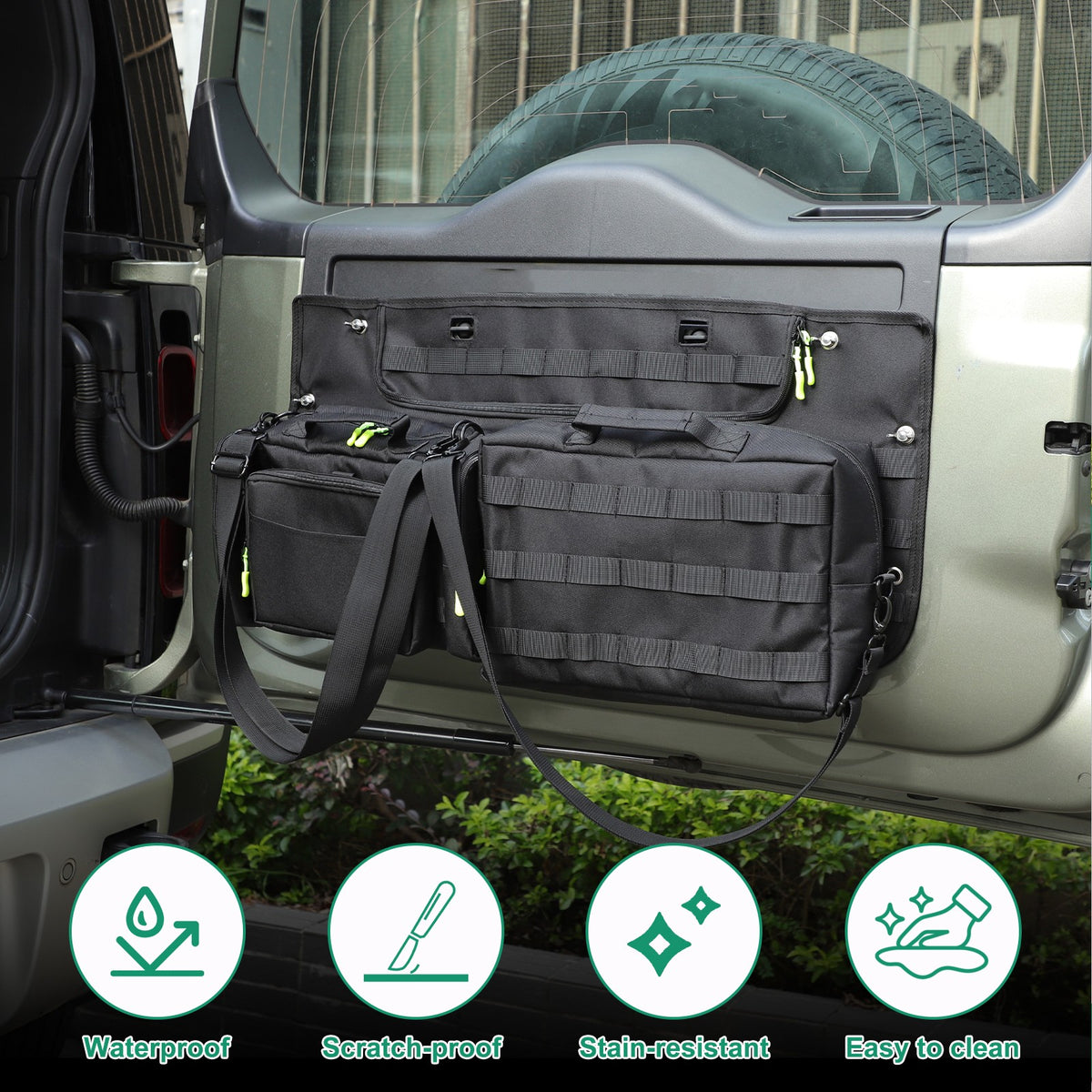 Cargo Rear Door Tailgate Trunk Storage Bag For Land Rover Defender L663 2020+ 21