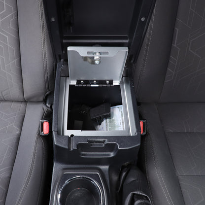 Silver Center Console Safe Armrest Storage Lock Box TRAY For Toyota Tacoma 16-22 14