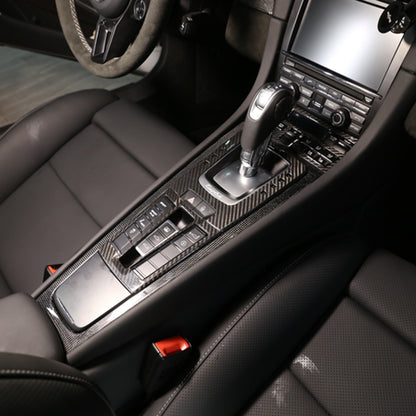 Real Carbon Fiber Center Console Gear Panel Trim Set for Porsche 718 911 12-18 17