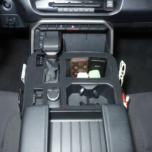Suede Cloth Center Console Gear Shift Trim Cover For Toyota Tundra 2022+ US 1