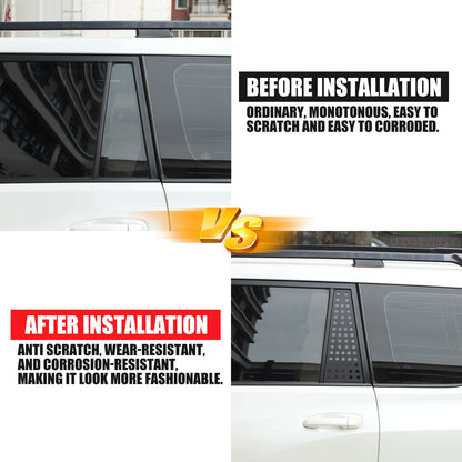 C-pillar Triangular Window Plate Trim For Toyota Land Cruiser Prado 10-23 US 10