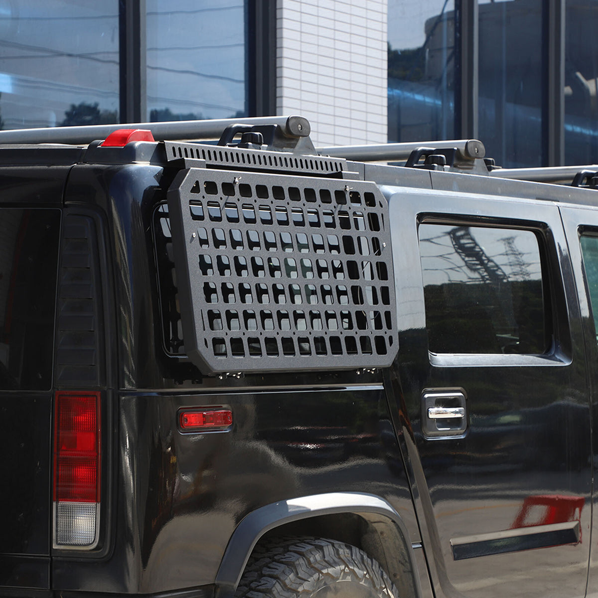 Aluminum Rear Window Armor Protector Molle Panel Cover For Hummer H2 SUV 03-09 19