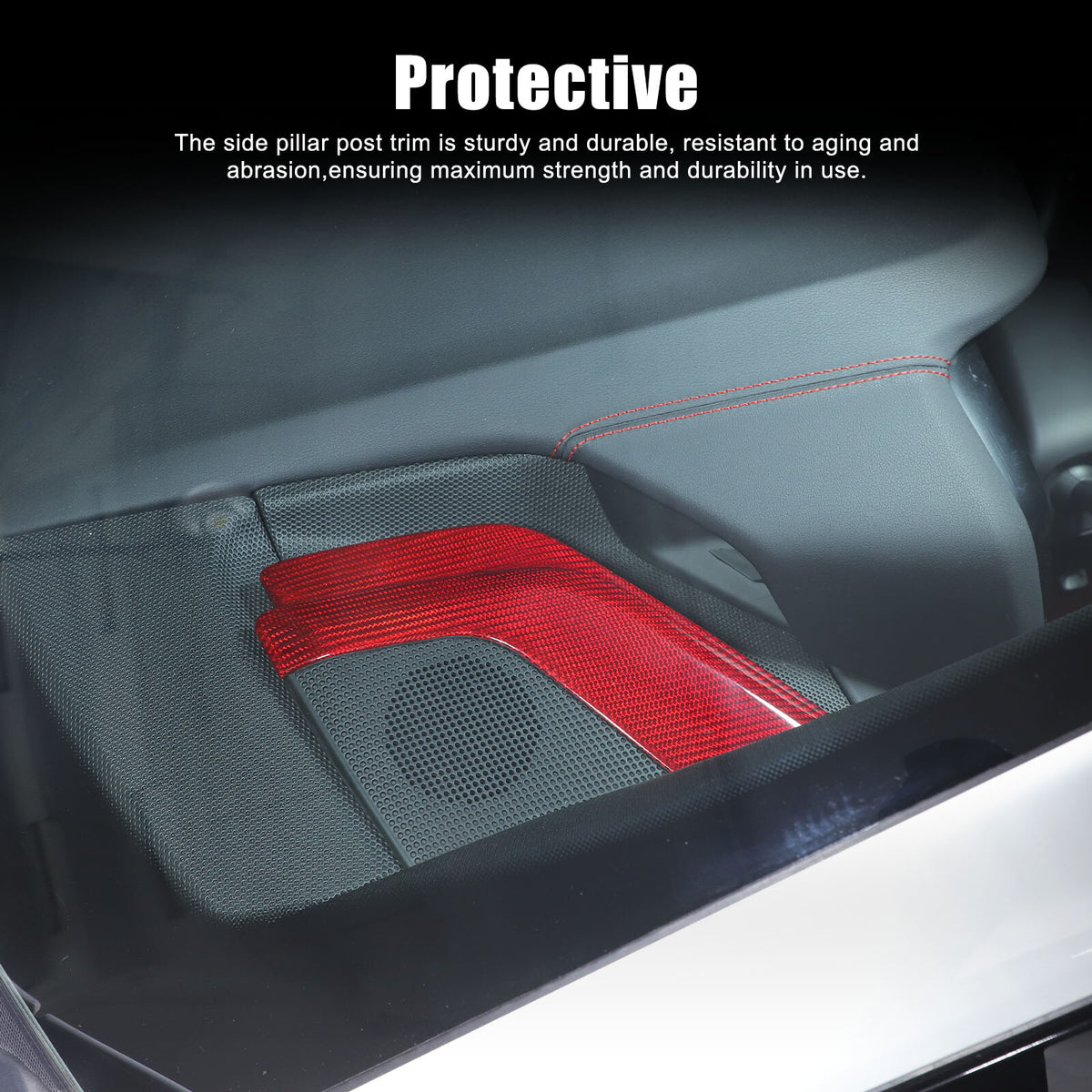 Red Real Carbon Fiber Full Interior Set Decor Trim Kit for Corvette C8 20-25 - Styles 51-55 52