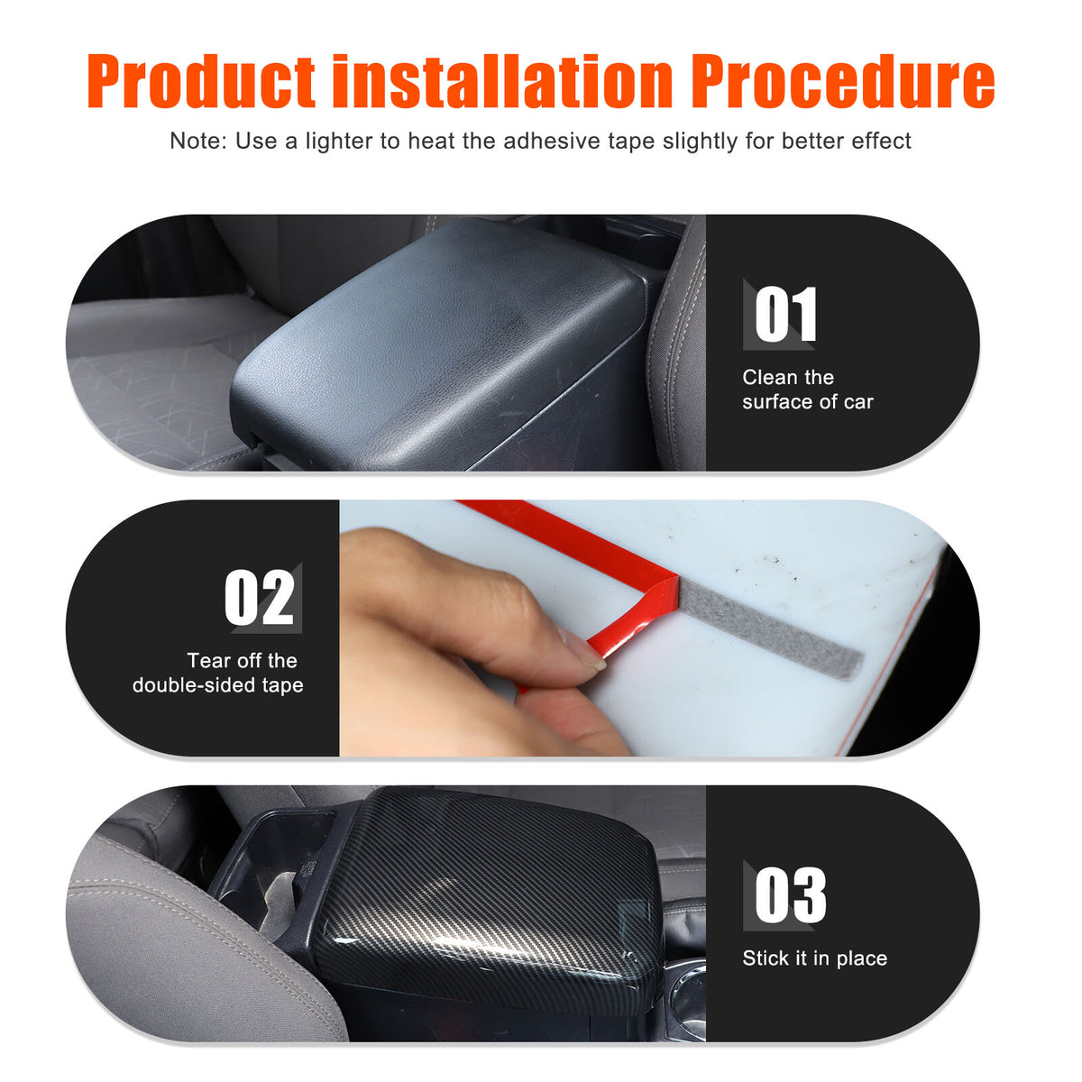 ABS Carbon Fiber Center Console Armrest Box Cover For Toyota Tacoma 2016-23 23